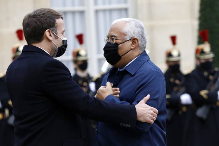  President Emmanuel Macron and Prime Minister of Portugal Antonio Costa