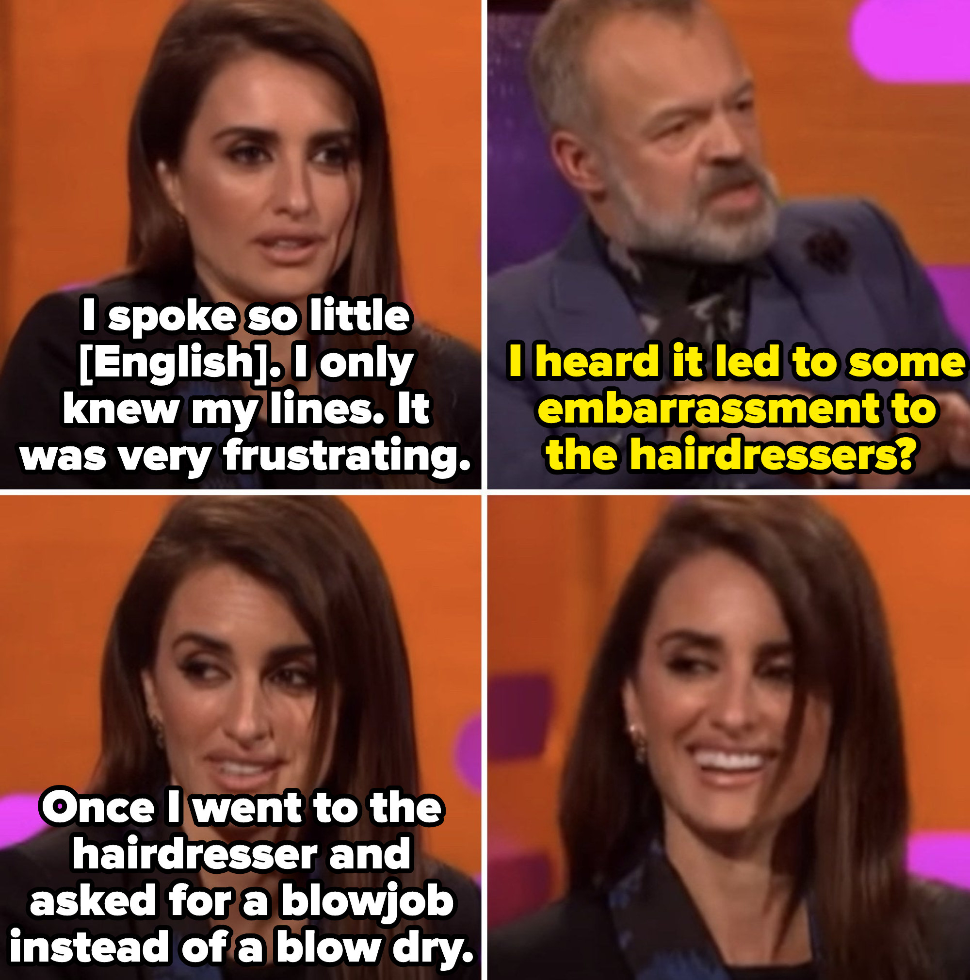 Penélope: &quot;Once I went to the hairdresser and asked for a blowjob instead of a blow dry&quot;