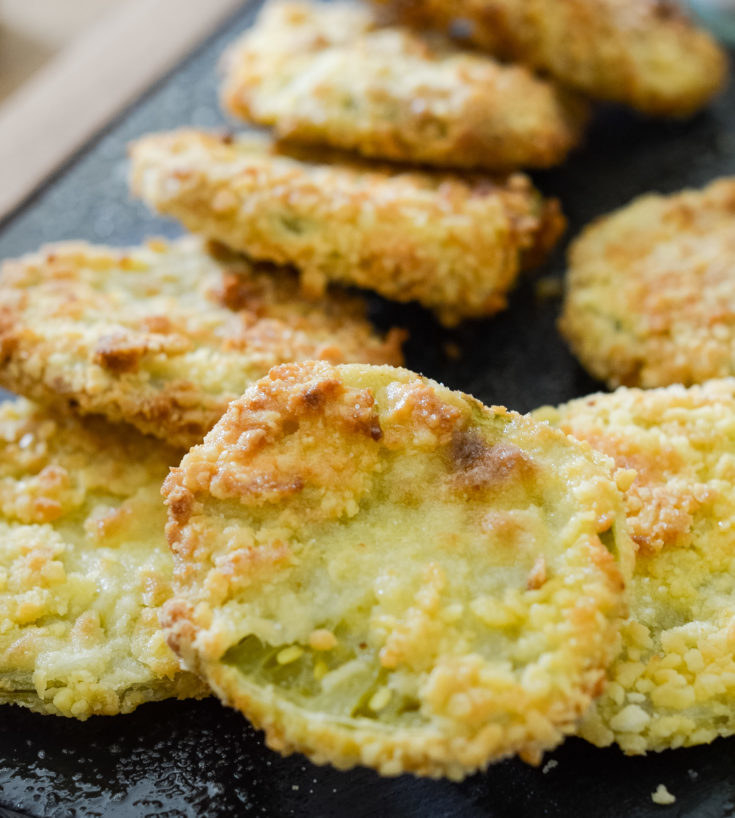 Air fried green tomatoes.