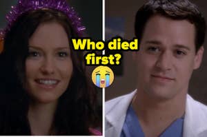 Chyler Leigh as Lexie Grey and T.R. Knight as George O'Malley in the show "Grey's Anatomy."