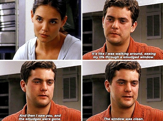 Pacey telling Joey what it means to see her in his life again in Season 6
