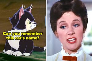 Figaro from "Pinocchio" and Julie Andrews in "Mary Poppins"