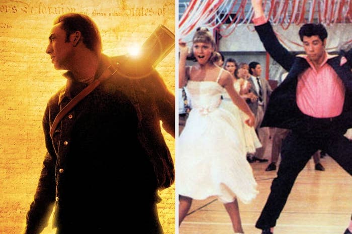 Ben in "National Treasure" and Sandy and Danny in "Grease"