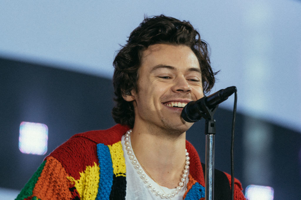 Harry Styles performs at an event February 2020