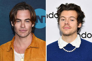 Actor Chris Pine and singer Harry Styles, who are co-stars in "Don't Worry Darling"