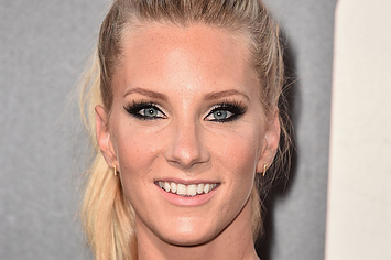 Heather Morris smiling on the red carpet