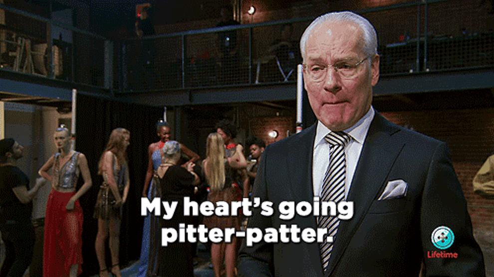 Tim Gunn saying &quot;my heart is going pitter patter&quot;