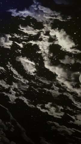 A projection of a cloudy night sky