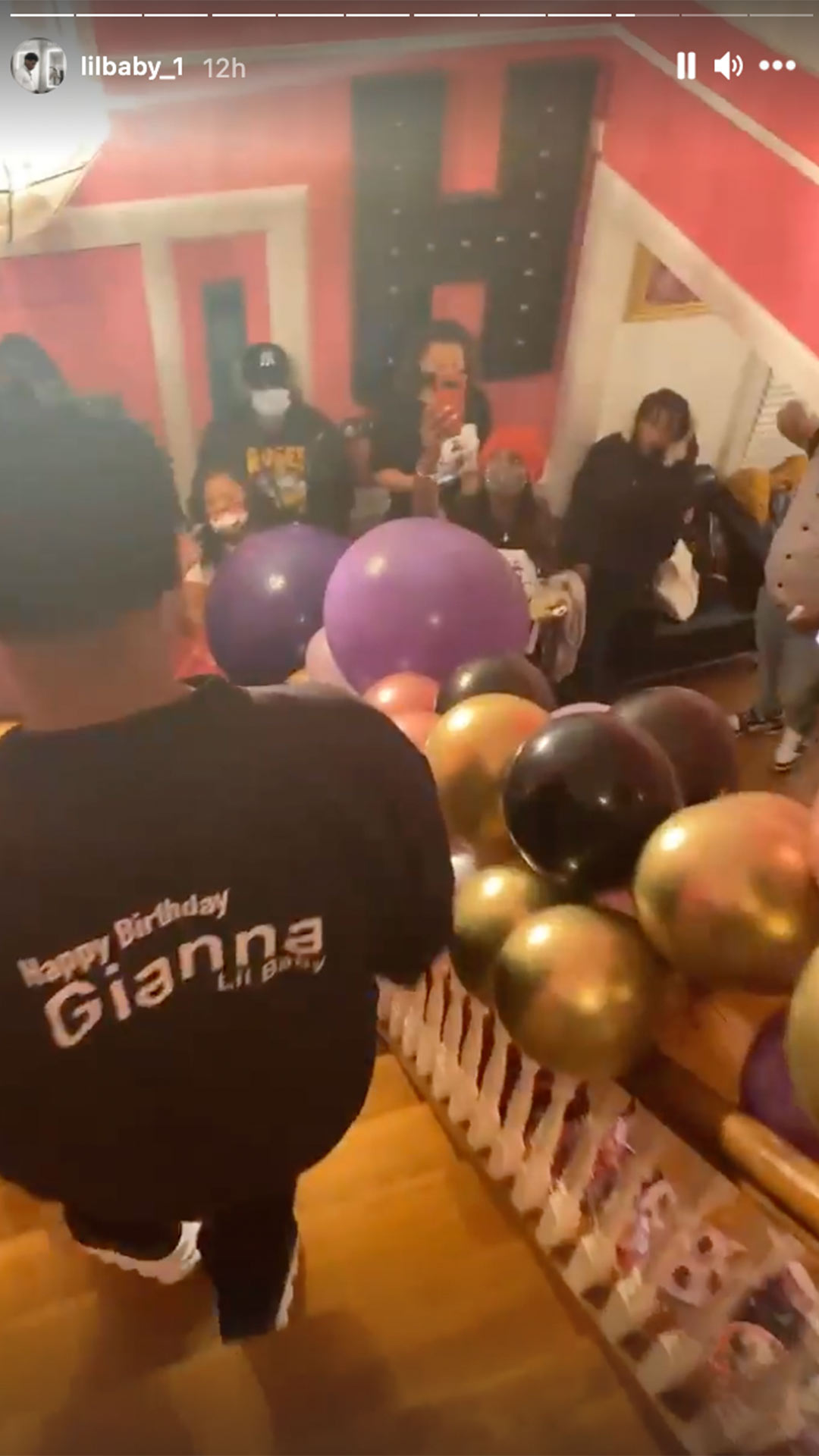 Screenshot of George Floyd&#x27;s daughter&#x27;s birthday party