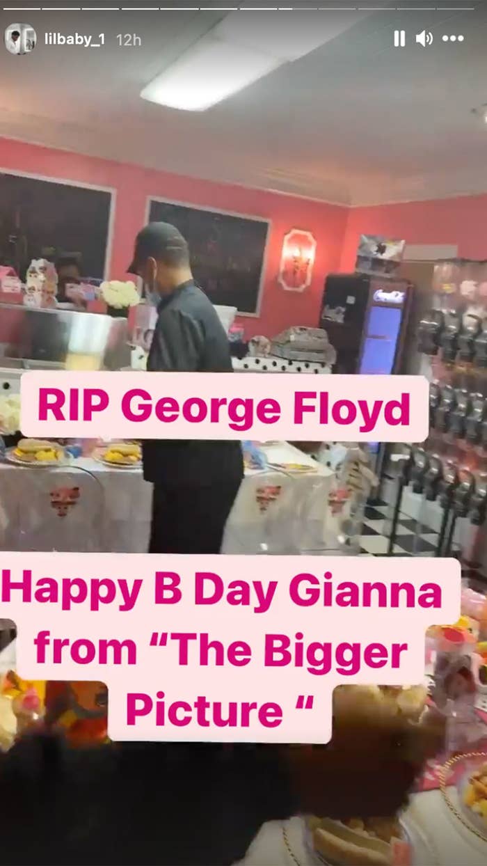 Screenshot of George Floyd&#x27;s daughter&#x27;s birthday party