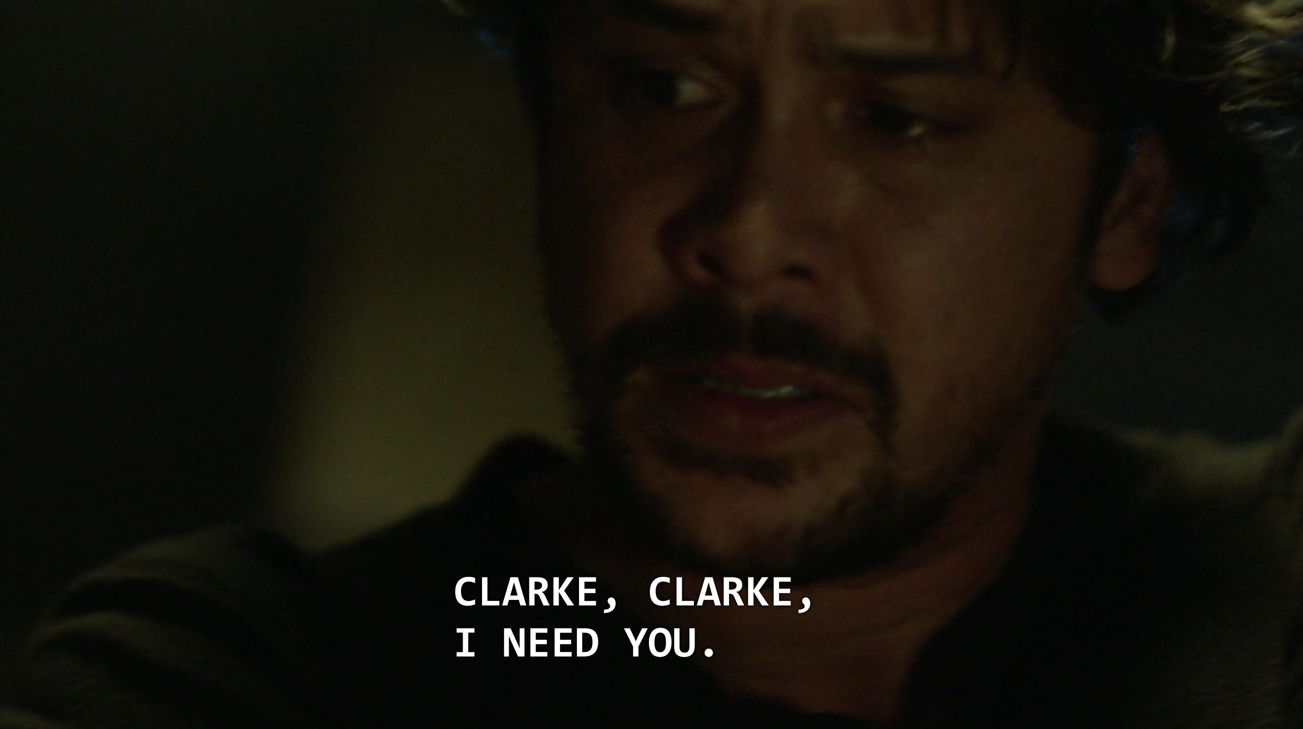 Bellamy sauing, &quot;Clarke, Clarke, I need you&quot;