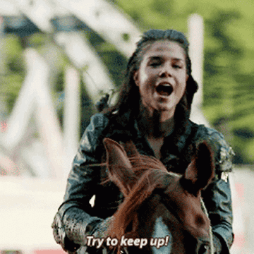 Octavia riding a horse