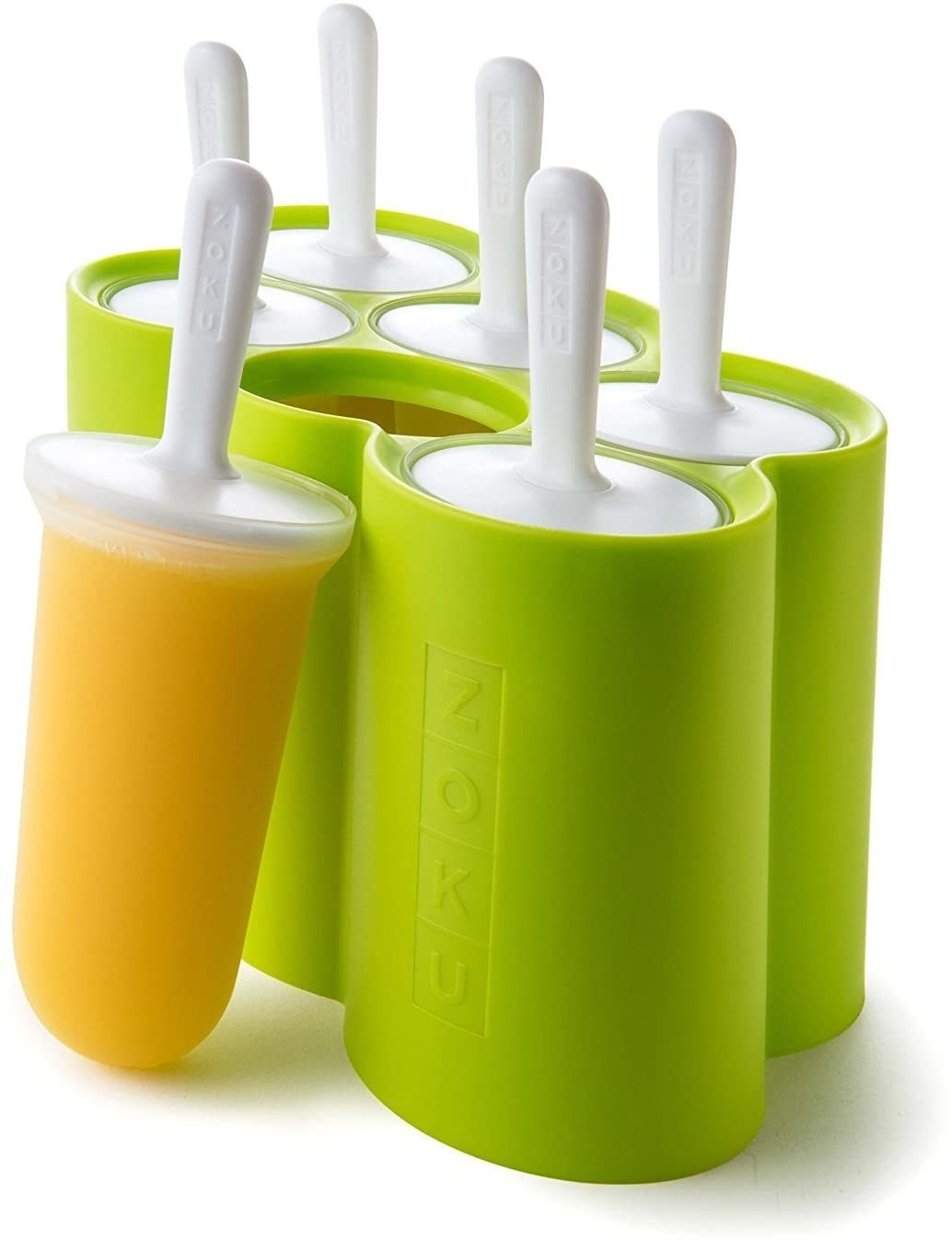 Silicone popsicle moulds with a popsicle 