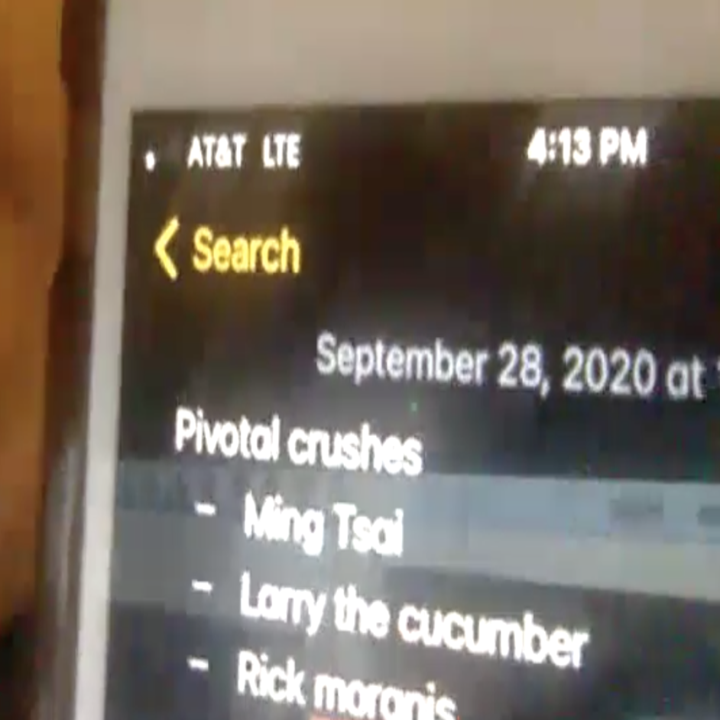 Screenshot from Ayo's phone