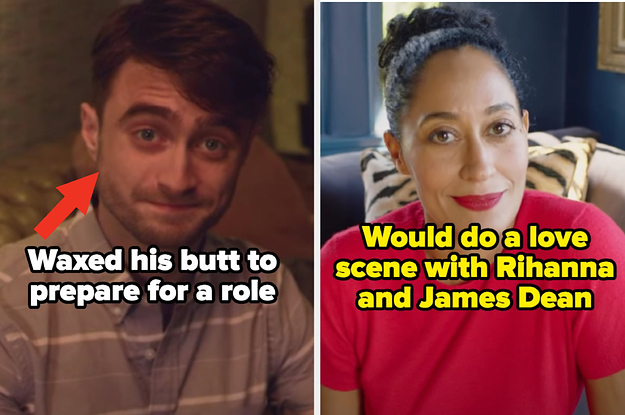 Daniel Radcliffe and Tracee Ellis Ross in their "Vogue's 73 Questions" YouTube videos