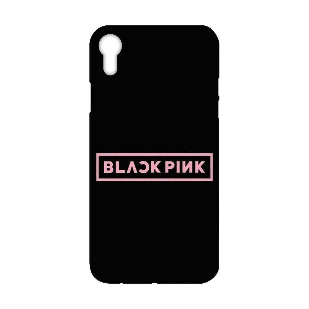 A black phone cover with the words Black Pink written in pink.
