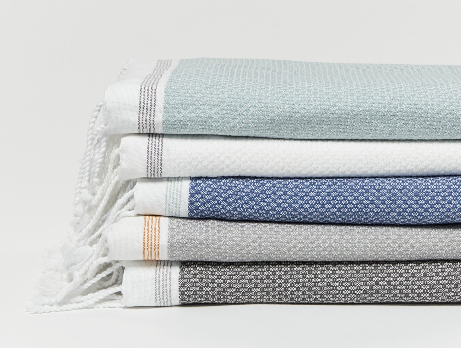 a stack of folded towels