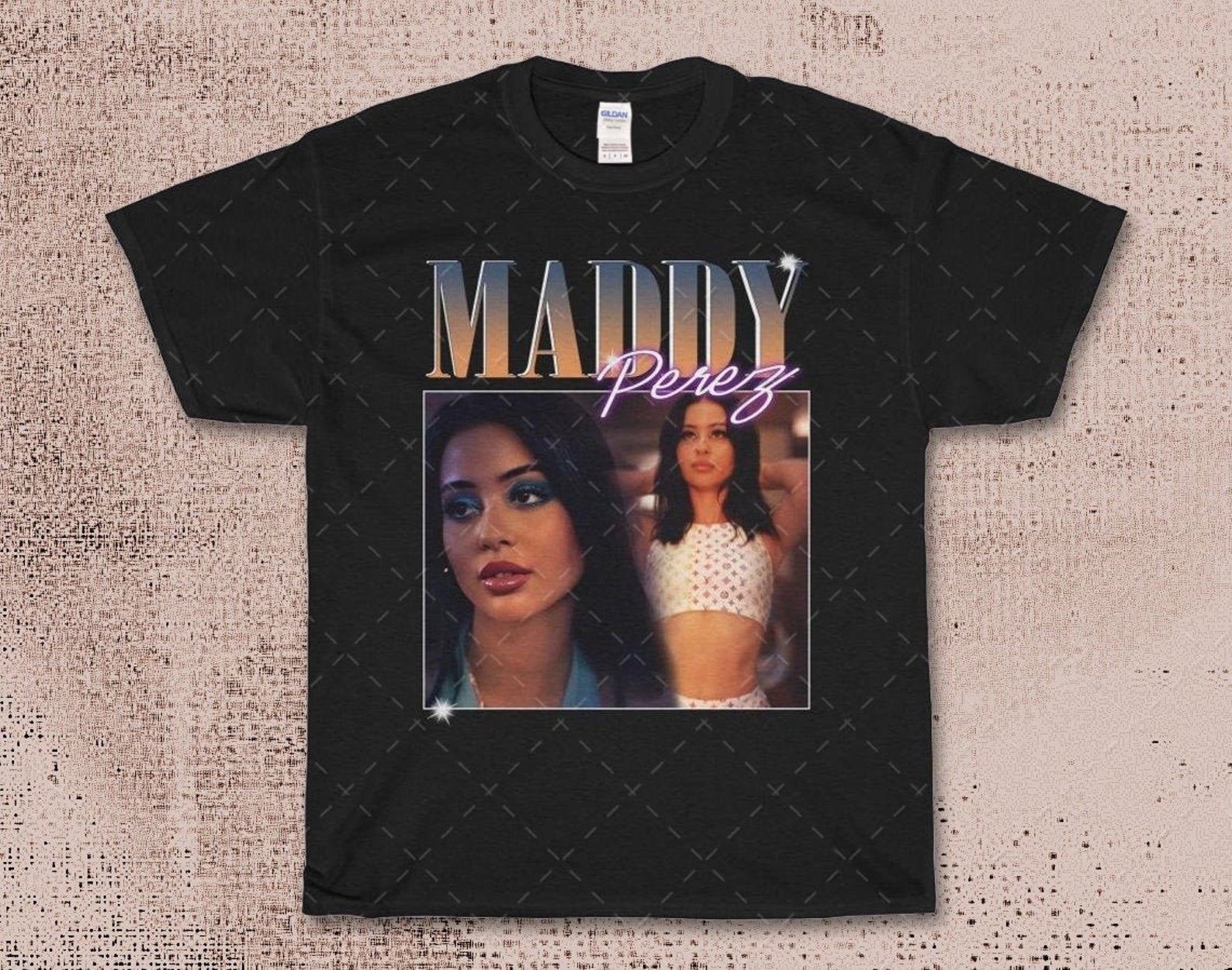 a watermarked vintage maddy perez t-shirt