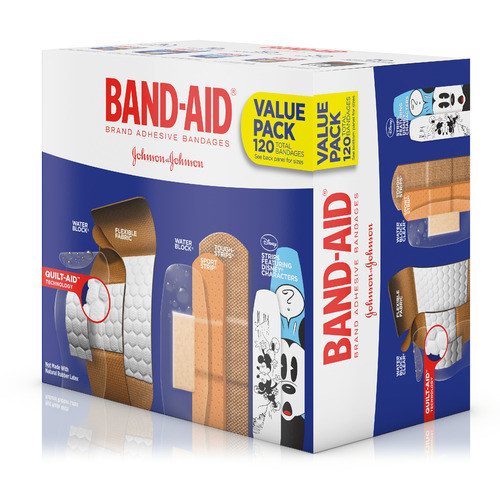 box of 120 assorted band aids