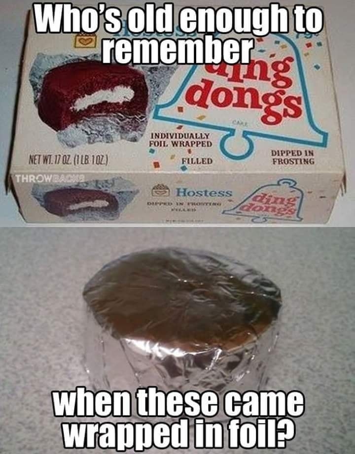 hostess cake wrapped in foil