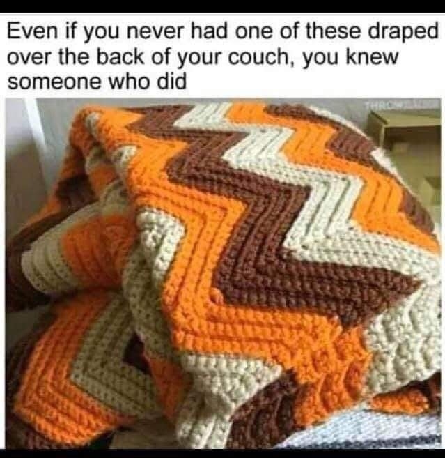 old orange and brown blanket