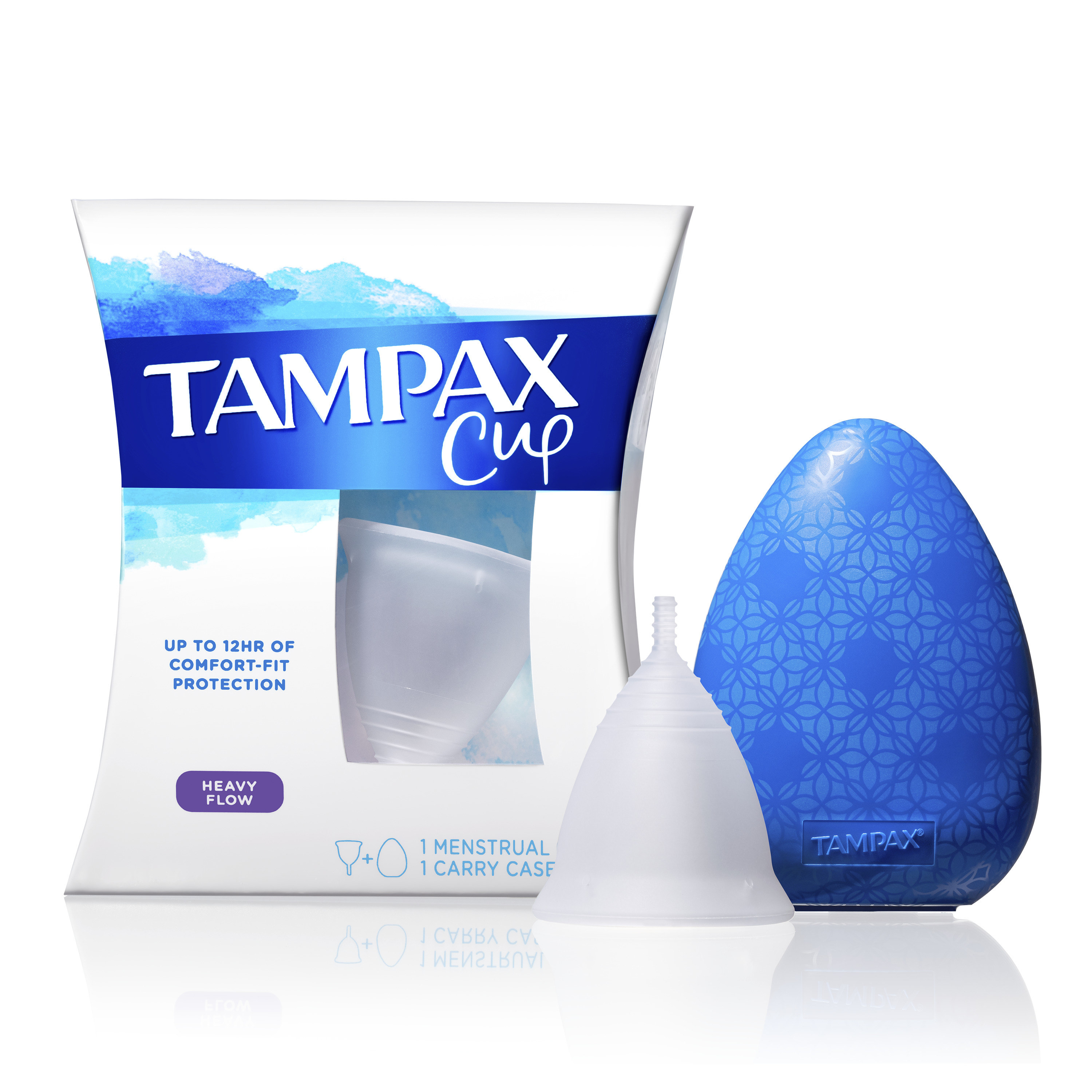 tampax menstrual cup and carrying case