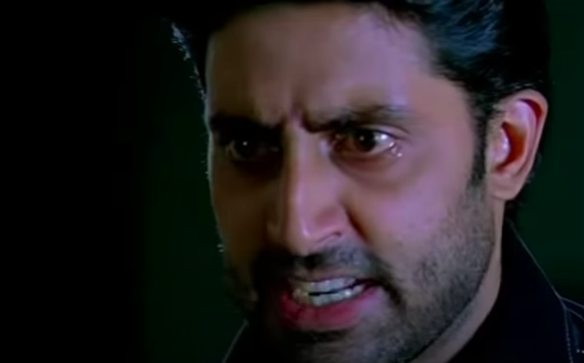 An angry abhishek bachchan in a still from kabhi alvida naa kehna