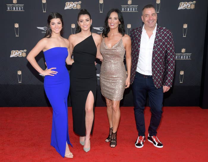 Charli D&#x27;Amelio, Dixie D&#x27;Amelio, Heidi D&#x27;Amelio, and Marc D&#x27;Amelio attend the 9th Annual NFL Honors at Adrienne Arsht Center on February 01, 2020 in Miami, Florida