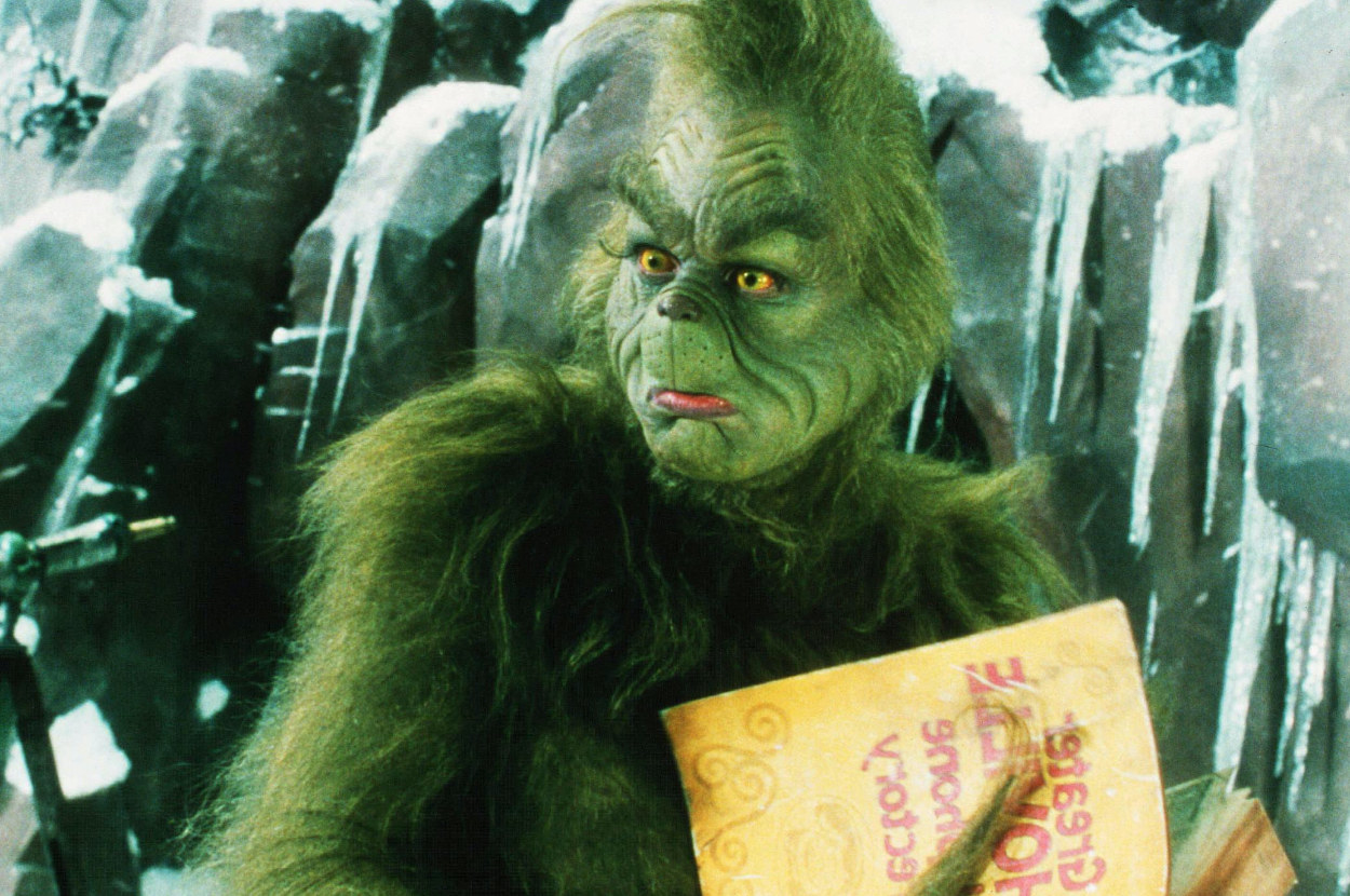 Jim Carrey como o Grinch em "O Grinch".