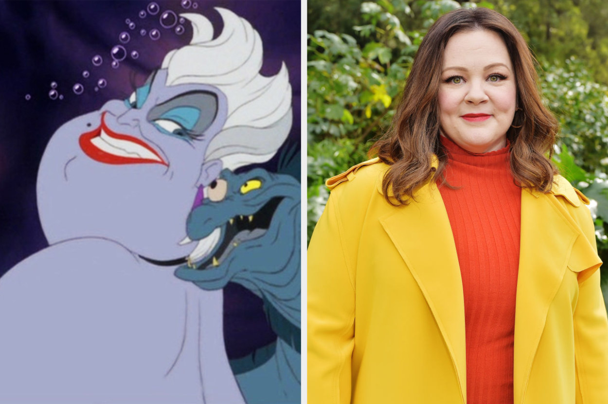 A still of Ursula from &quot;The Little Mermaid&quot; and a photo of Melissa McCarthy