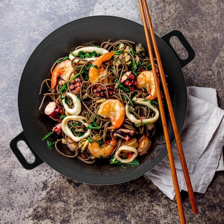 wok full of food