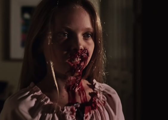 A little girl has been turned into a zombie in the movie "Dawn of the Dead."