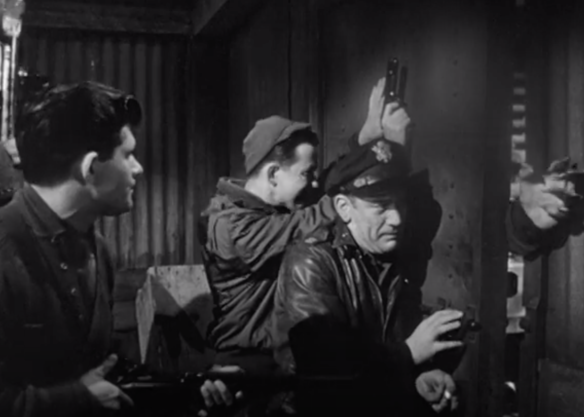 Kenneth Tobey as Captain Pat Hendry in the movie "The Thing from Another World."