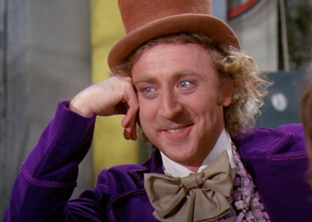 Gene Wilder as Willy Wonka in the movie "Willy Wonka and the Chocolate Factory."