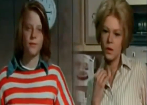 Jodie Foster as Annabel and Ellen Andrews and Barbara Harris as Ellen and Annabel Andrews in the movie "Freaky Friday."