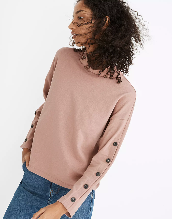 sweater with buttons on sleeves