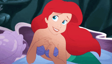 A GIF of Ariel from &quot;The Little Mermaid&quot;