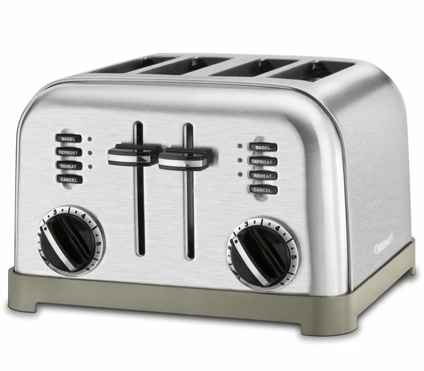 The Cuisinart four-slice toaster in black