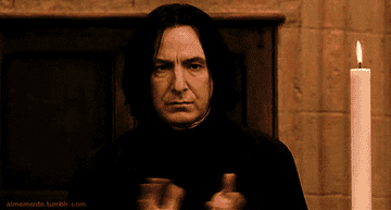 Professor Snape claps slowly and frowns