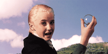 Draco on his broomstick