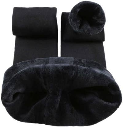 the fleece-lined leggings in black