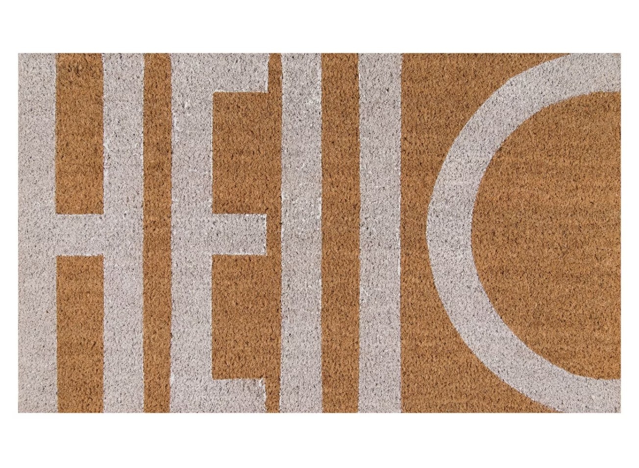 A mat that says Hello on it