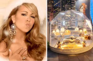 Mariah Carey and NYC rooftop igloo structure