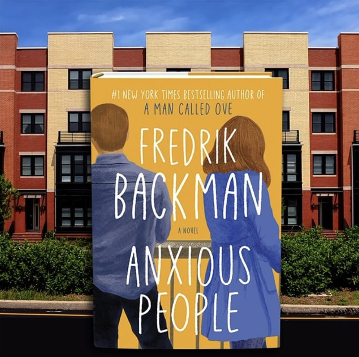 the cover of fredrik backman's book anxious people which shows the back of two people