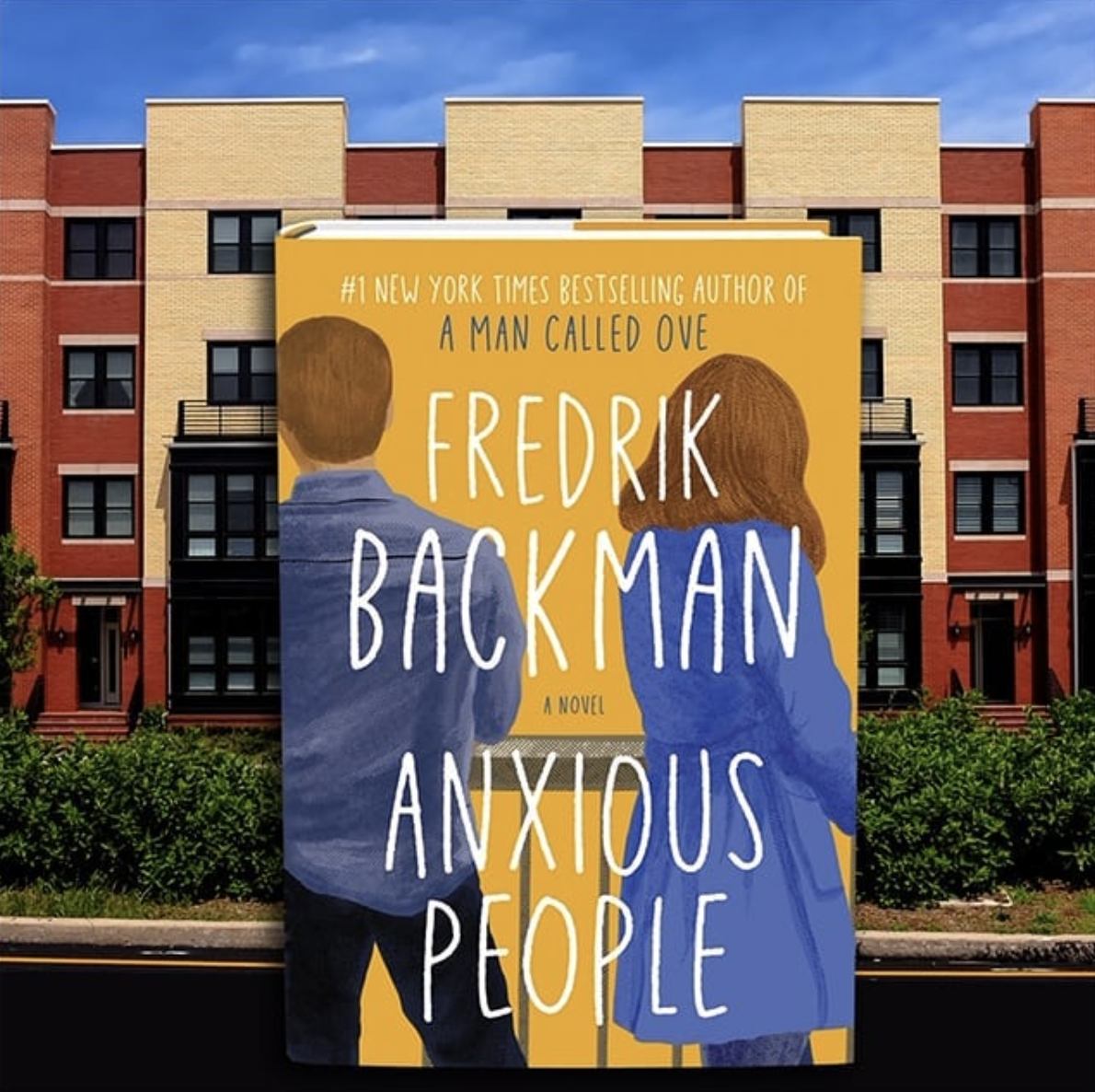 the cover of fredrik backman&#x27;s book anxious people which shows the back of two people