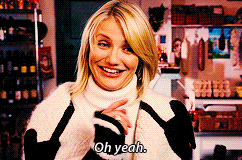 Cameron Diaz in &quot;The Holiday&quot; drinking wine from the bottle and saying &quot;Oh yeah&quot;
