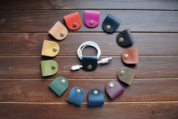 the various colored cable organizers