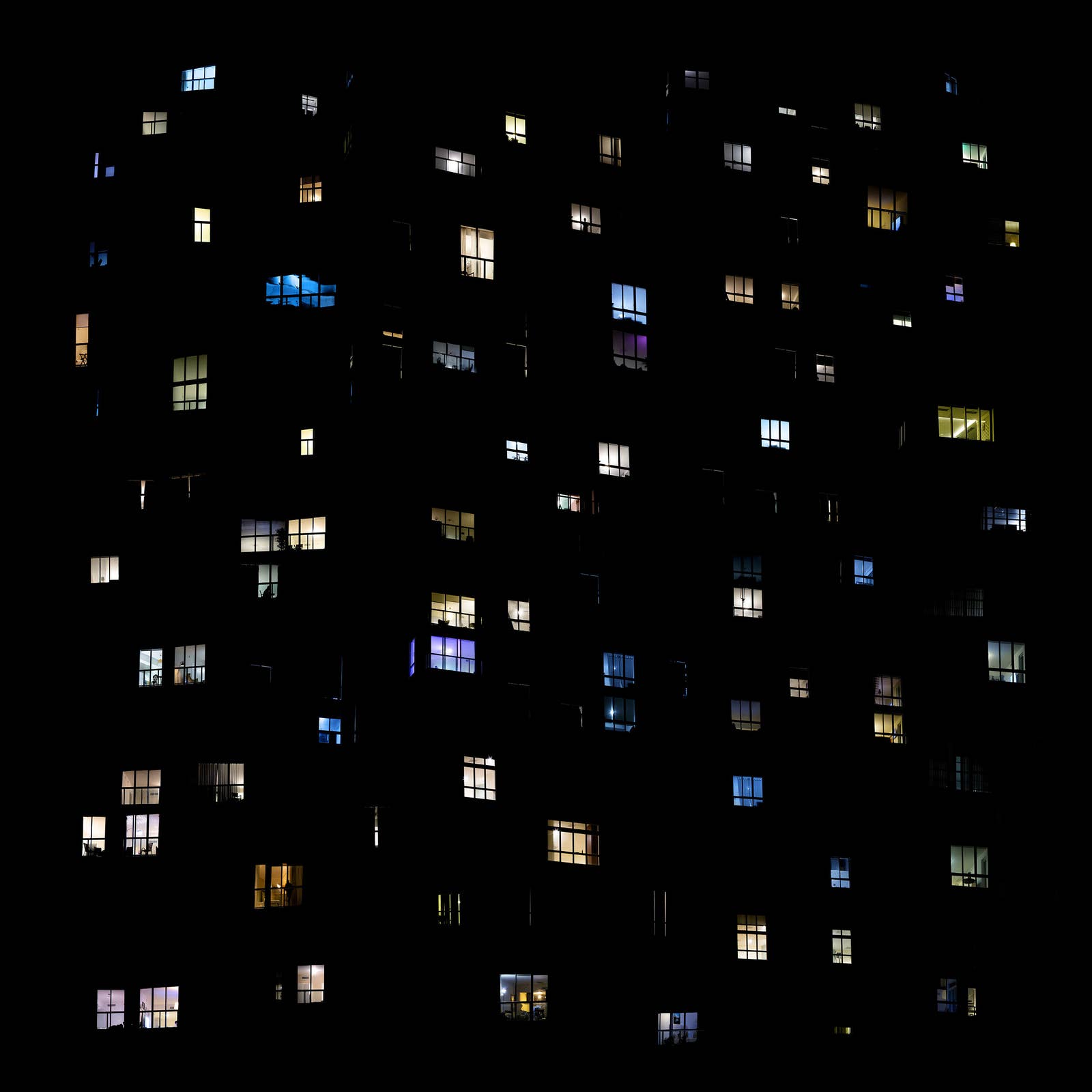 Windows from many apartment buildings