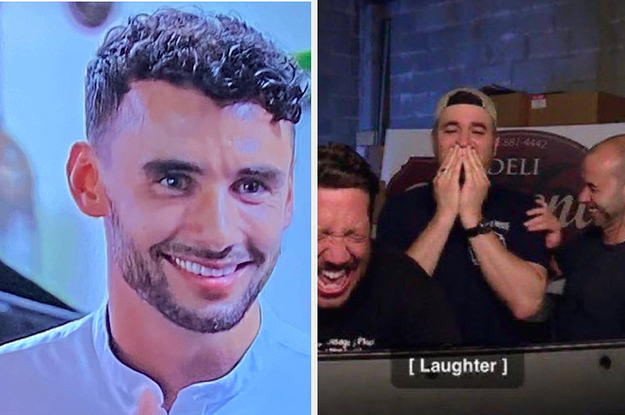 Brenden from The Bachelorette next to a meme of producers laughing