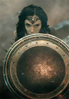 Wonder woman with shield